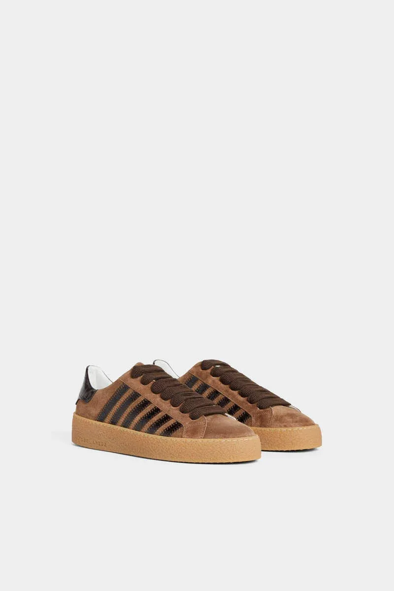 Rapper's Delight Suede-Leather Striped Sneakers
