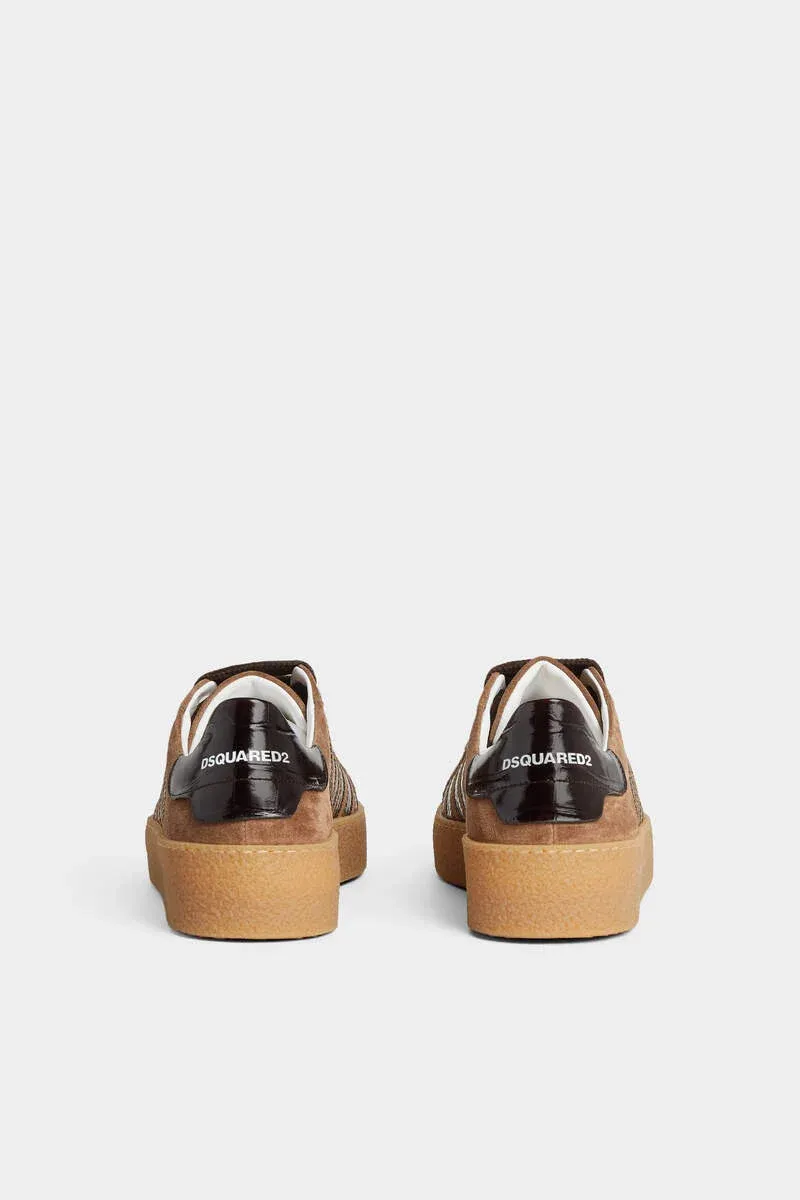 Rapper's Delight Suede-Leather Striped Sneakers