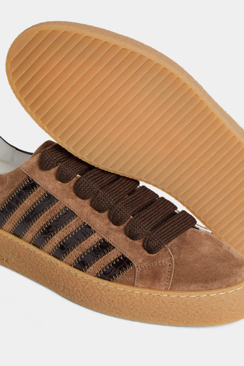 Rapper's Delight Suede-Leather Striped Sneakers