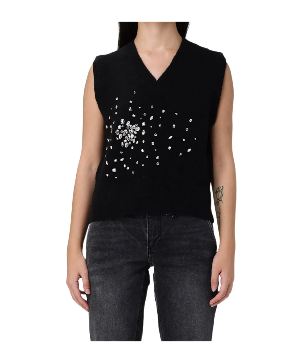 Embellished V-Neck Vest