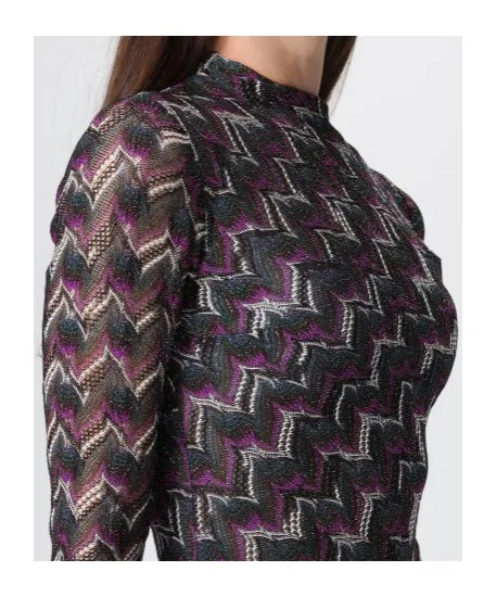 Long-Sleeve Patterned Maxi Dress
