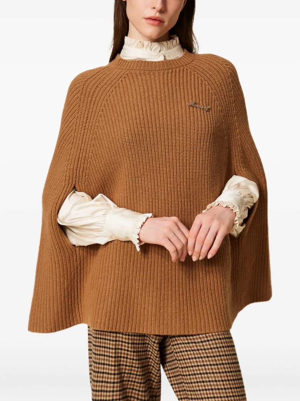 Twinset Ribbed Cape