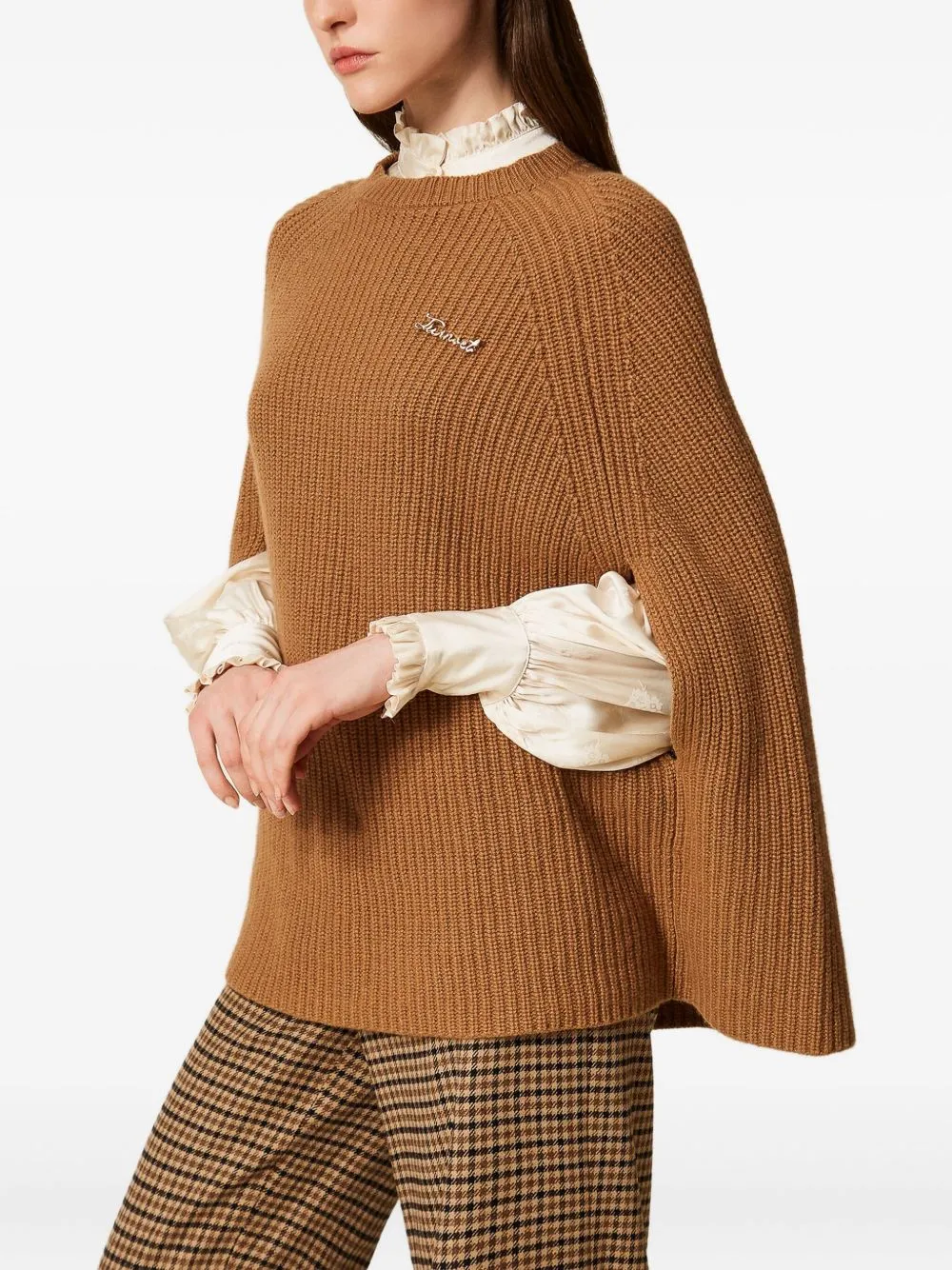 Twinset Ribbed Cape