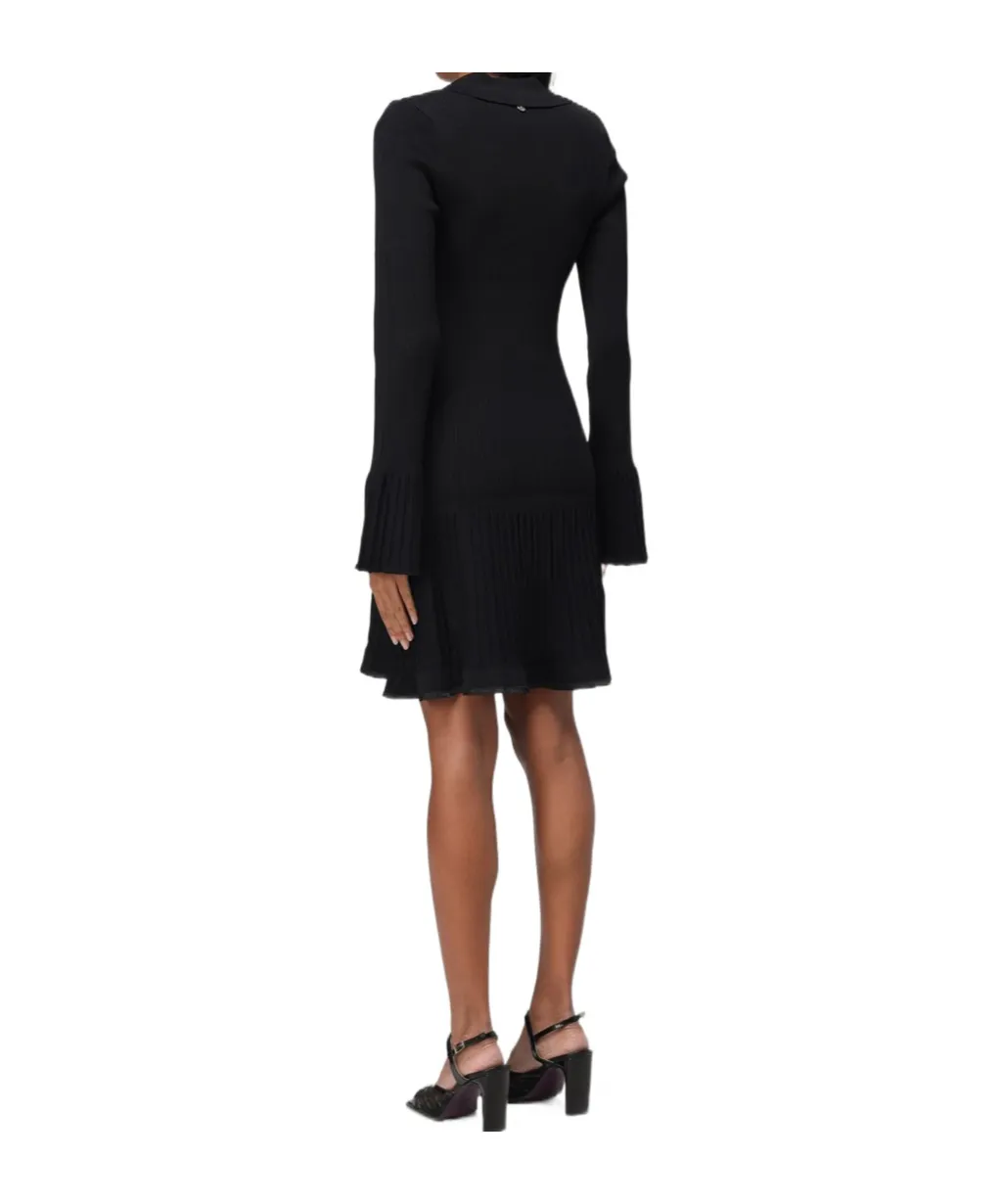V-Neck Flared Mini Dress