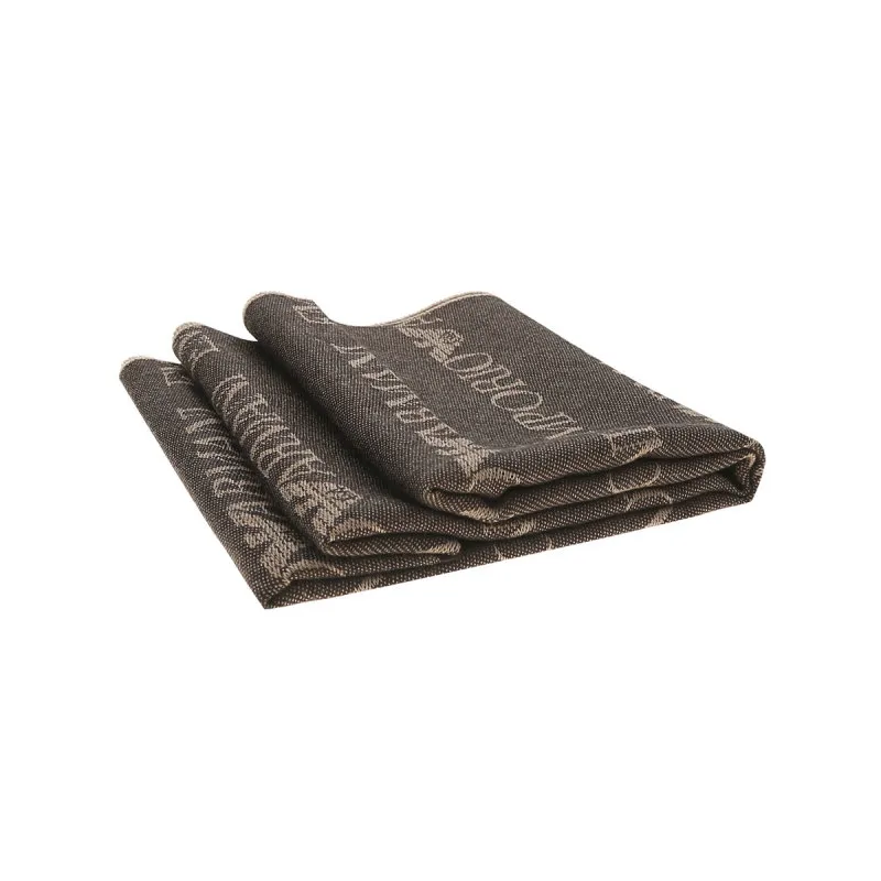 Emporio Armani Logo Patterned Fringed Scarf