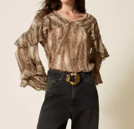 Ruffle-Detail Top