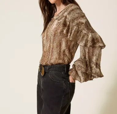 Ruffle-Detail Top