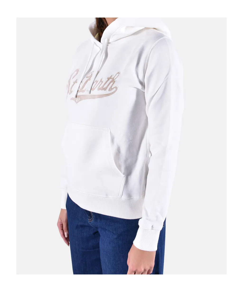 Mc2 Saint Barth Logo Detailed Drawstring Hoodie