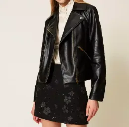 Biker Quilted-Panel Jacket