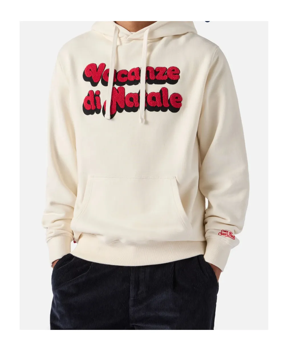 Mc2 Saint Barth Vacanze Di Natale Printed Drawstring Hoodie
