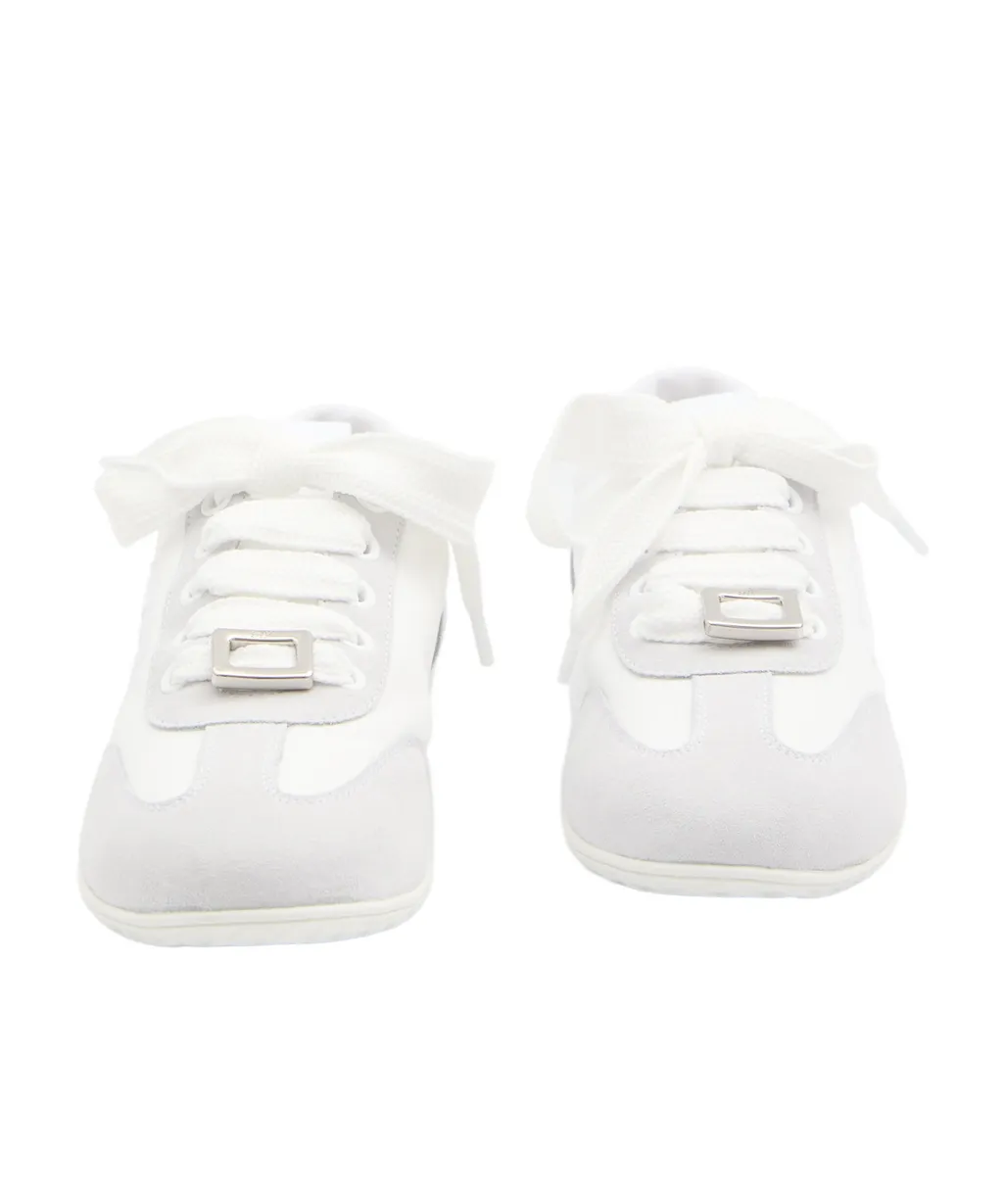 Embroidered Buckle Sneakers
