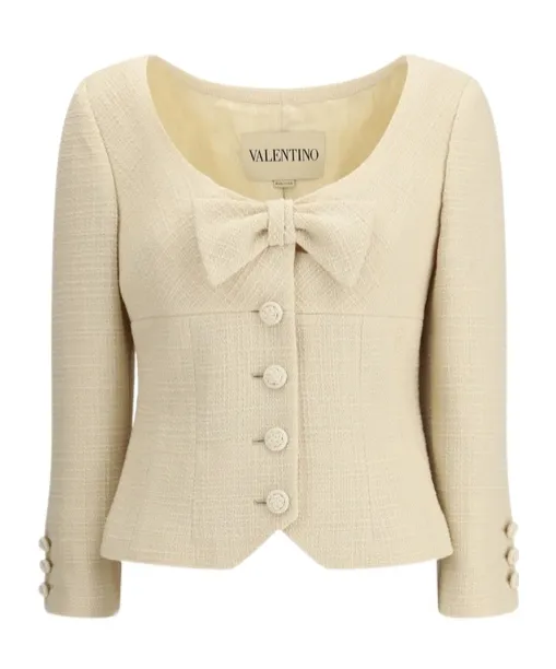 Valentino Bow Detailed Button-Up Jacket