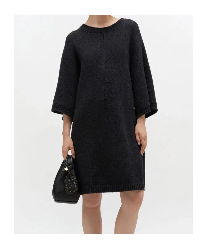 Dark Grey Wool Mix Dress