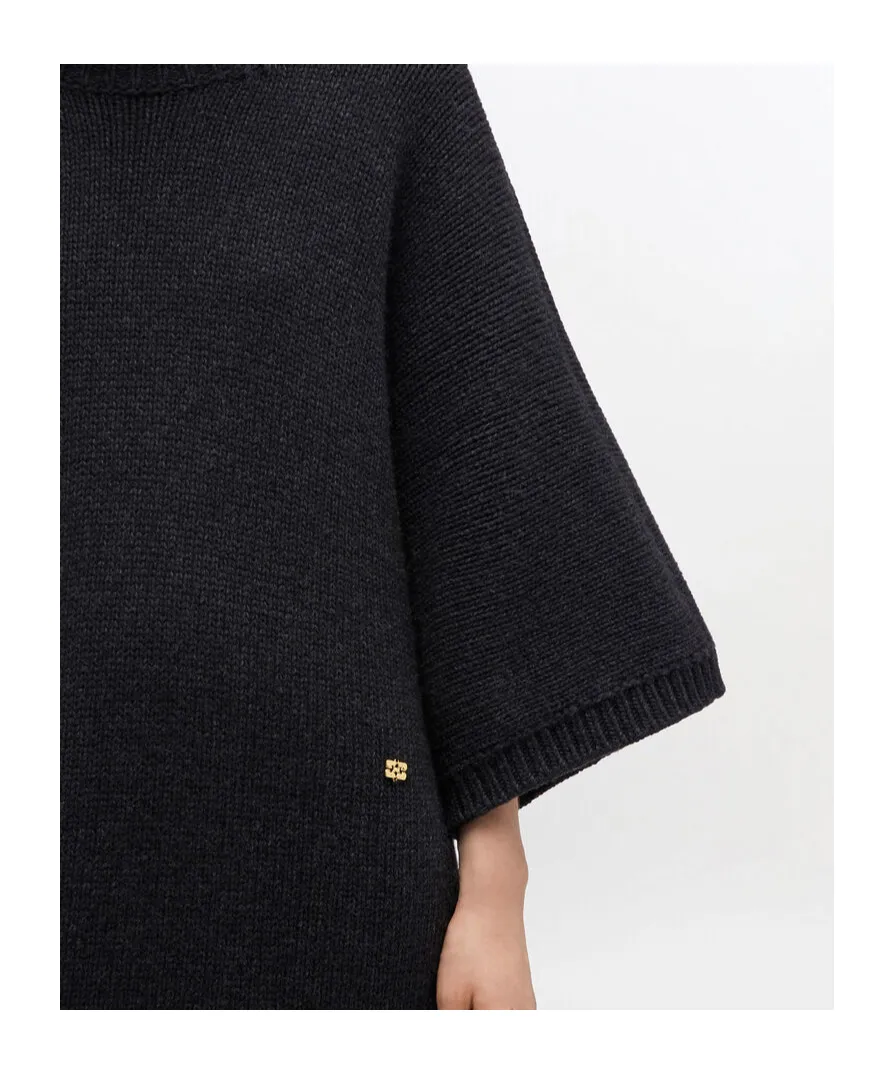 Dark Grey Wool Mix Dress