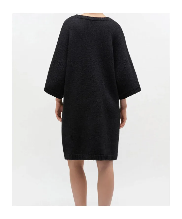 Dark Grey Wool Mix Dress