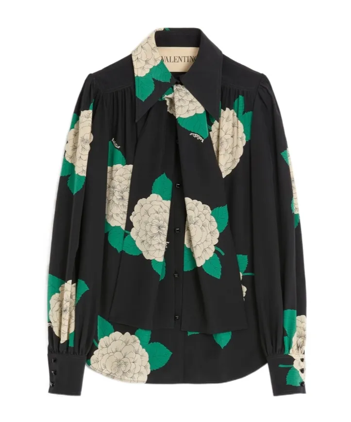 Valentino Floral Printed Button-Up Shirt