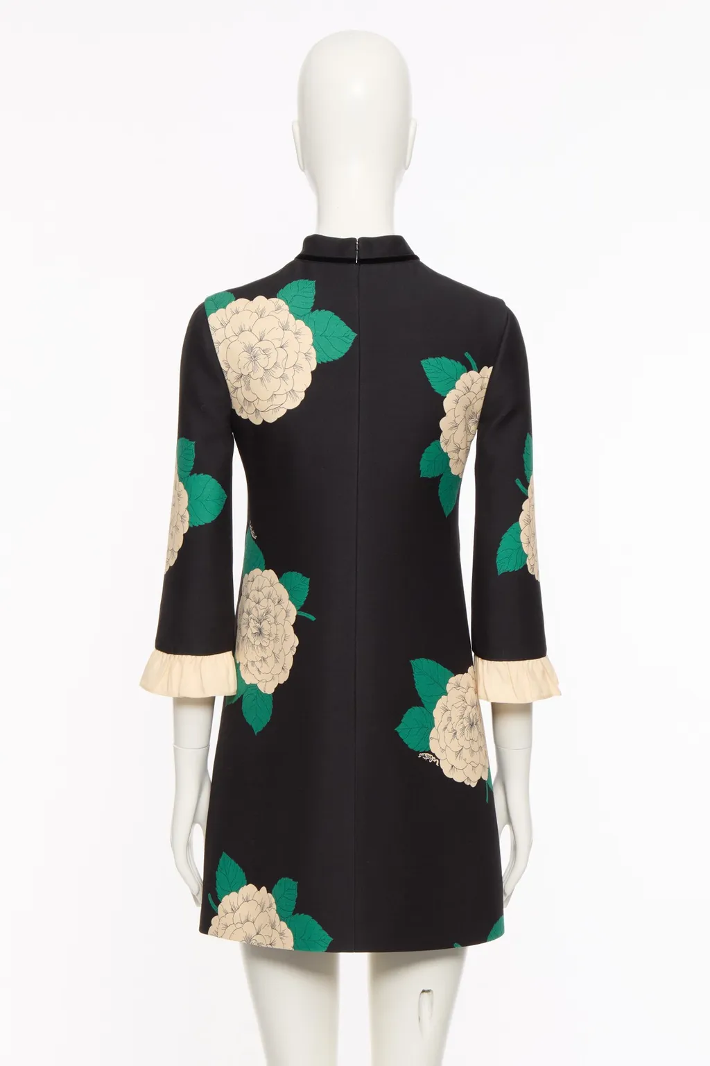 Valentino	Floral Printed High Neck Mini Dress