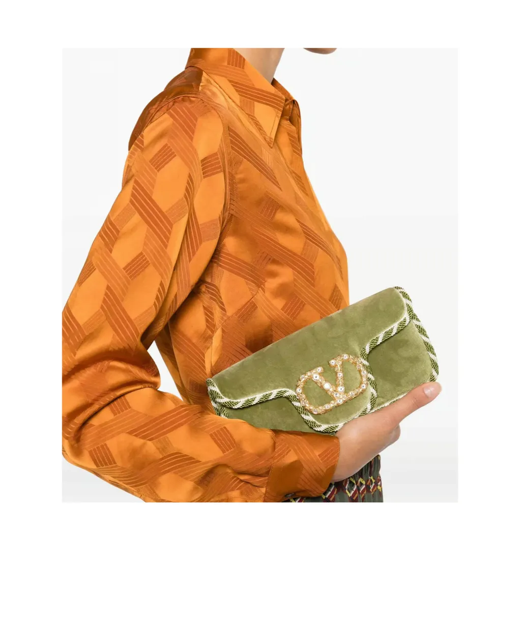 Locò Embellished-Trim Clutch Bag