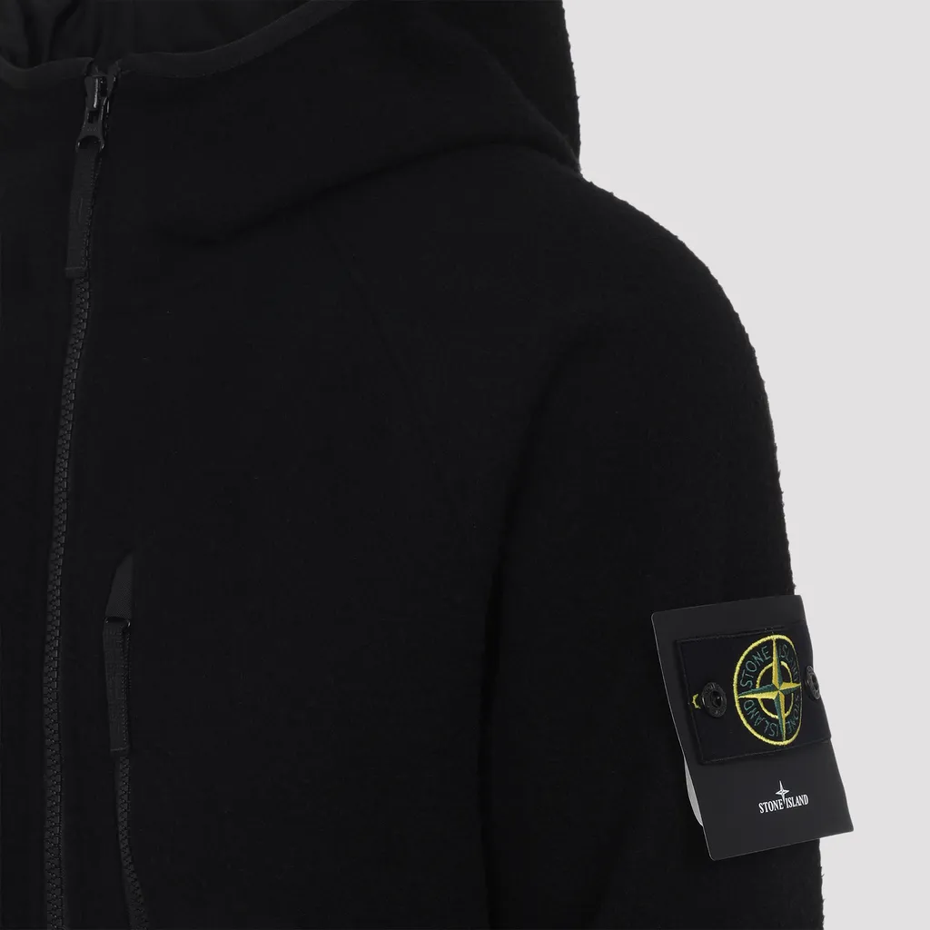 Stone Island Logo Patch Zip-Up Jacket