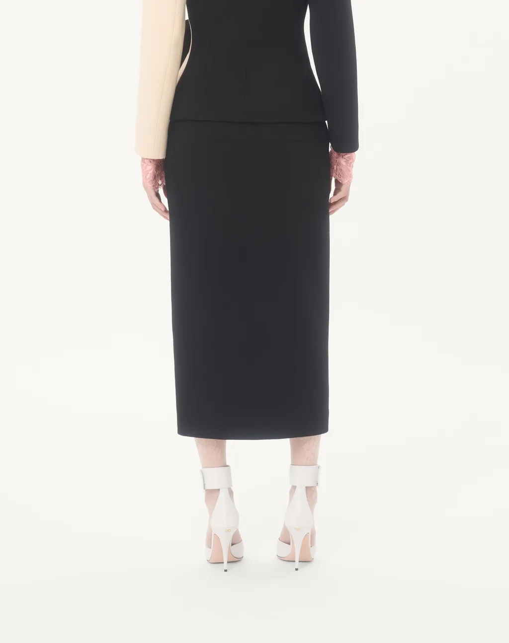 Valentino Side Slit Midi Skirt