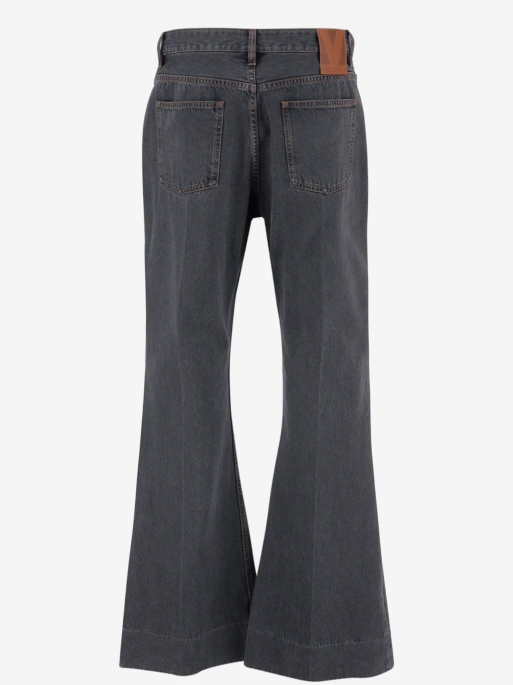 Valentino Logo Patch Flared Jeans