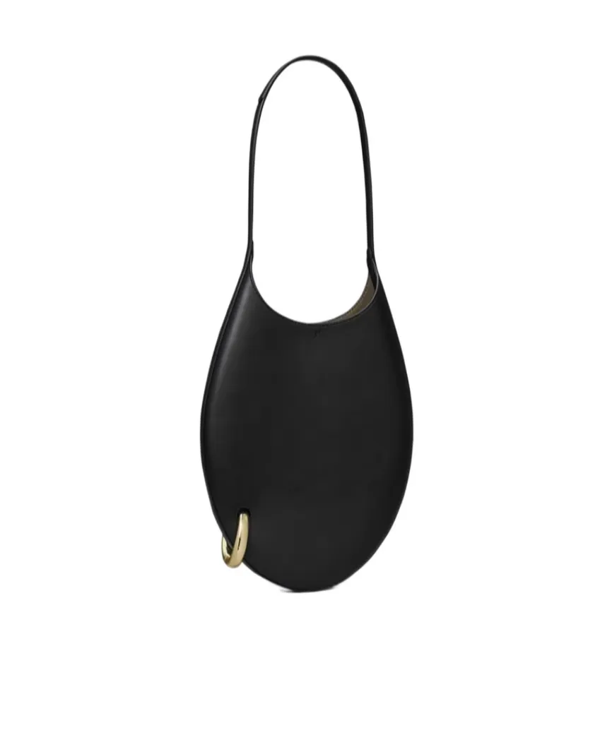 Small Pierced-Detail Leather Shoulder Bag