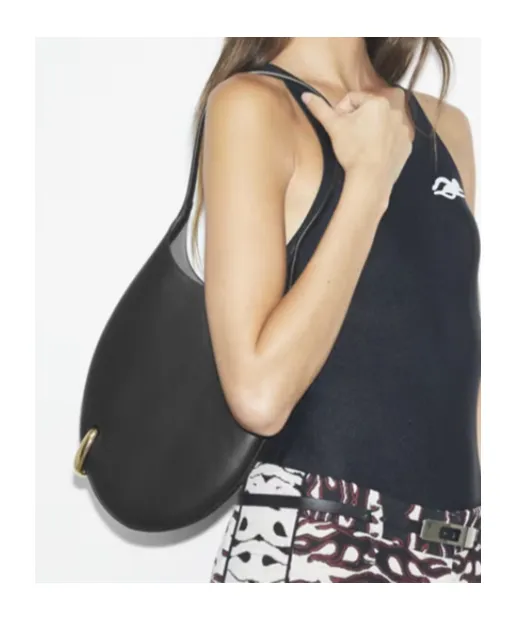 Small Pierced-Detail Leather Shoulder Bag