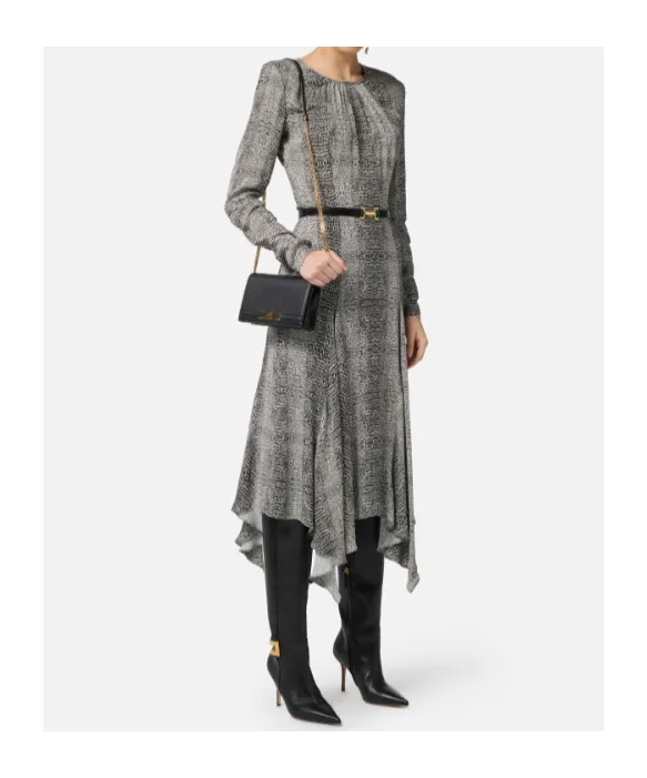 Elisabetta Franchi Printed Georgette Dress