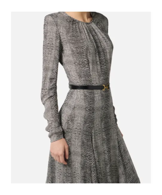 Elisabetta Franchi Printed Georgette Dress