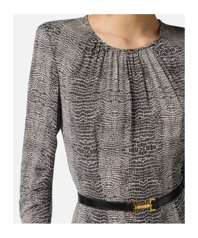 Elisabetta Franchi Printed Georgette Dress