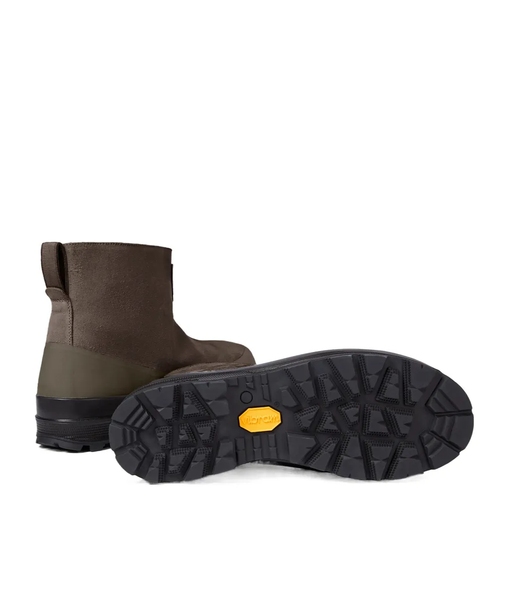 Suede Logo-Patch Ankle Boots
