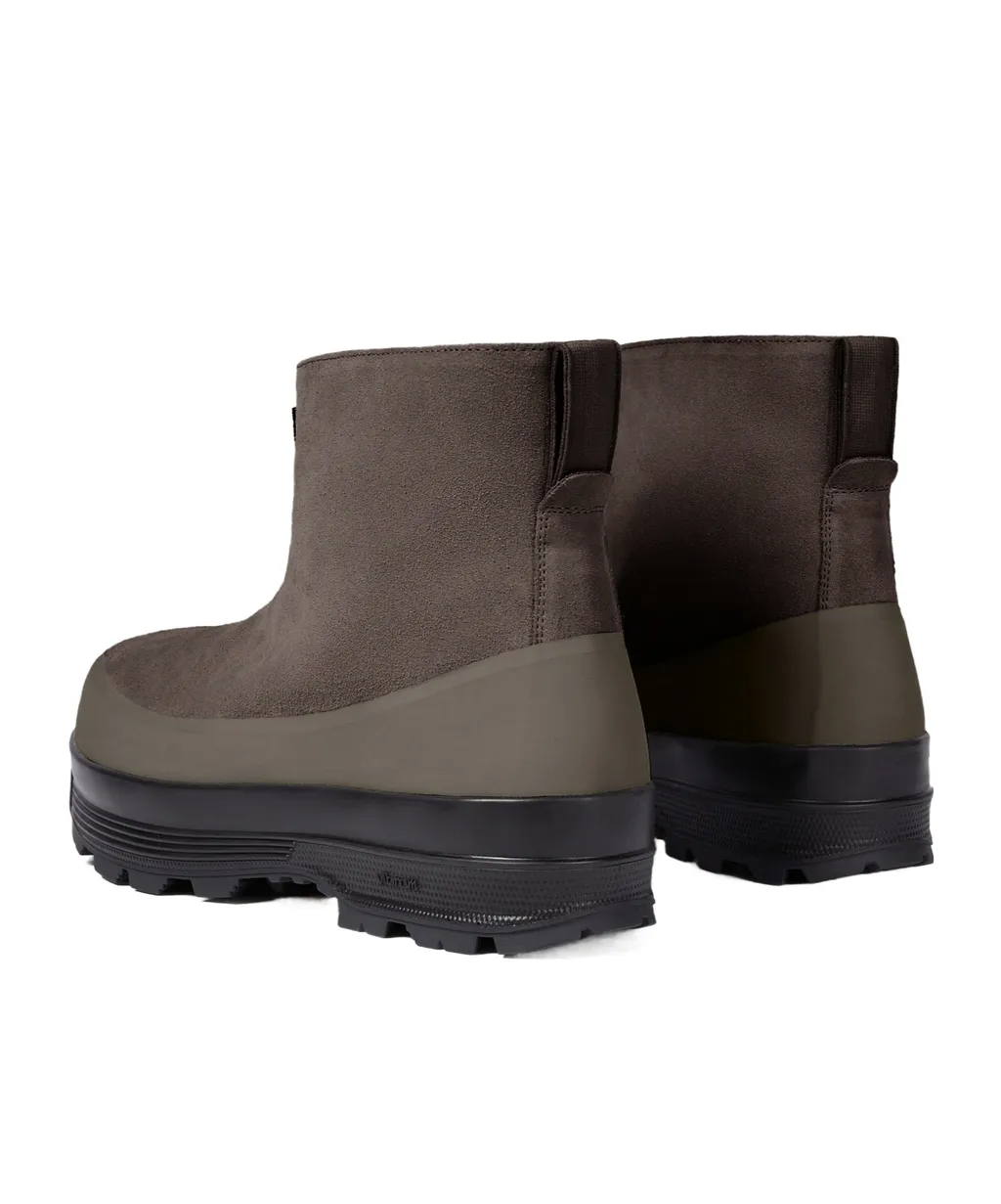 Suede Logo-Patch Ankle Boots