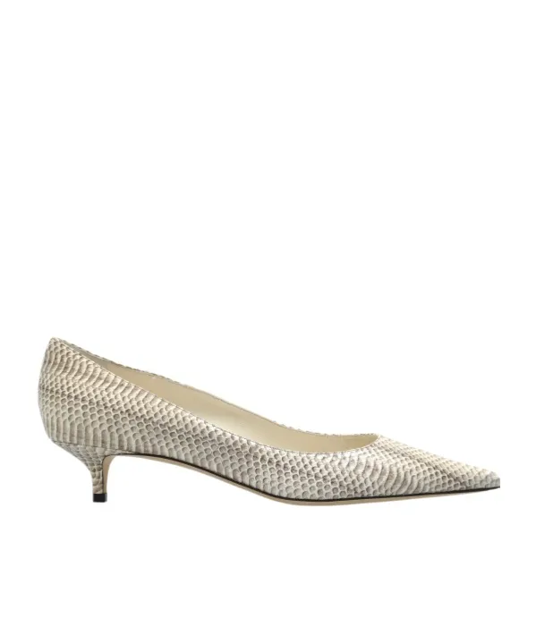 40Mm Amelia Snakeskin Pointed-Toe Pumps