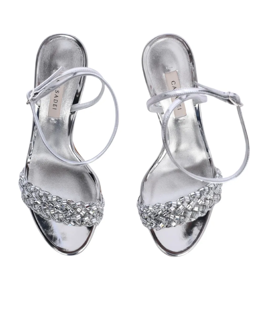 Round-Toe High-Heeled Sandals