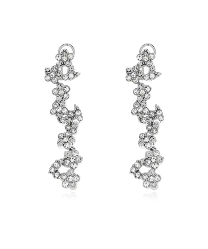 Crystal-Embellishment Earrings