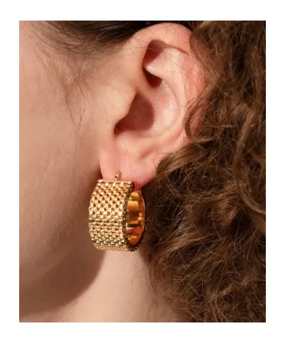Chain-Link Hoop Earrings