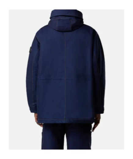Stone Island Hooded Button-Up Short Parka