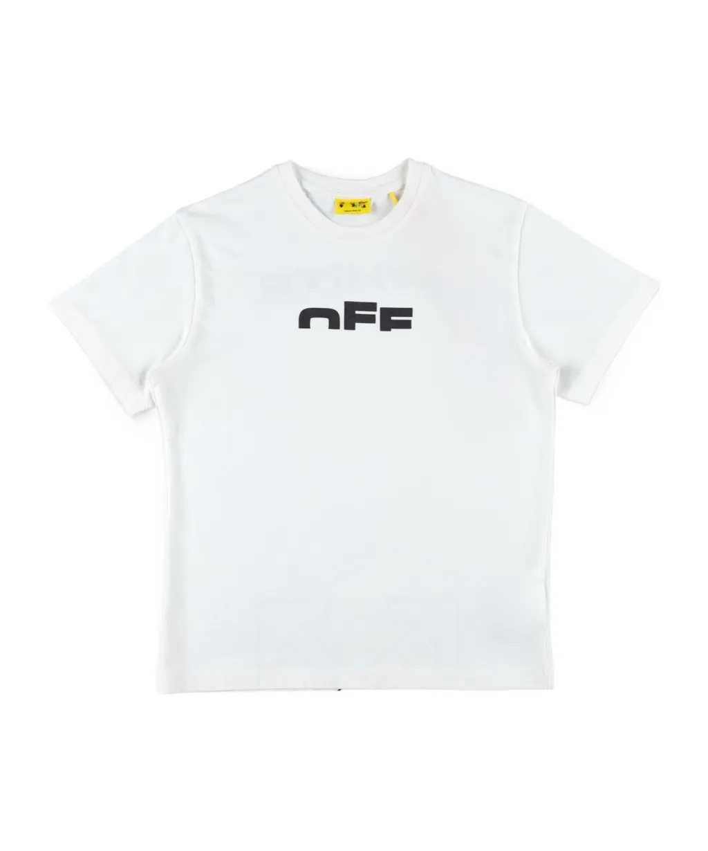 Off-White Kids Logo Printed Crewneck T-Shirt