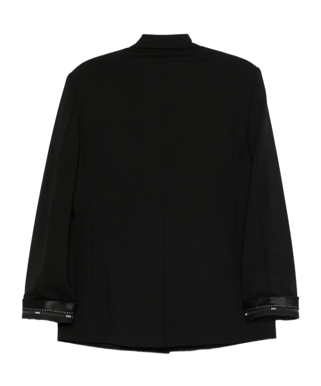 Msgm Single Breasted Long Sleeved Jacket