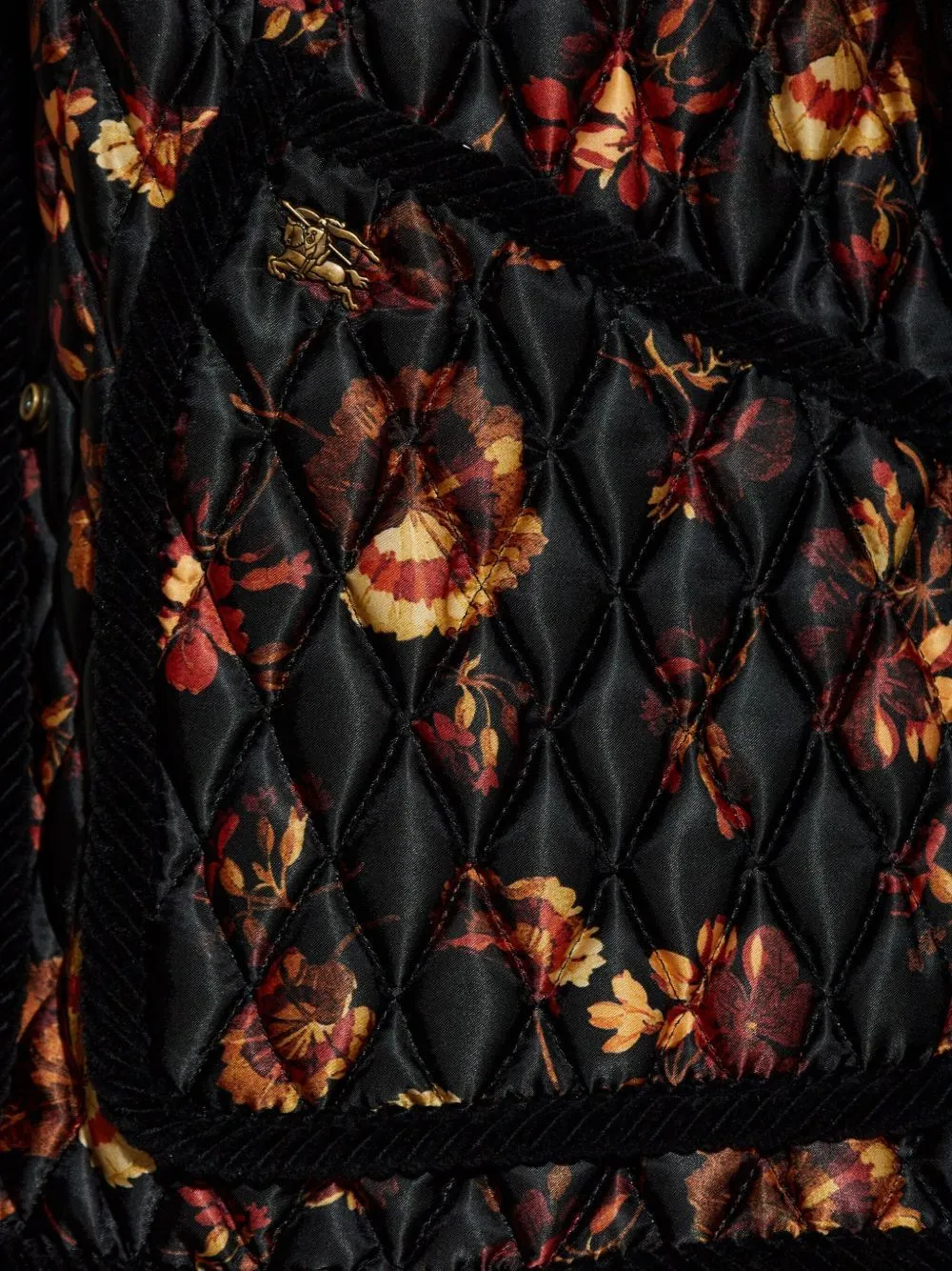 Burberry Floral Printed Quilted Jacket