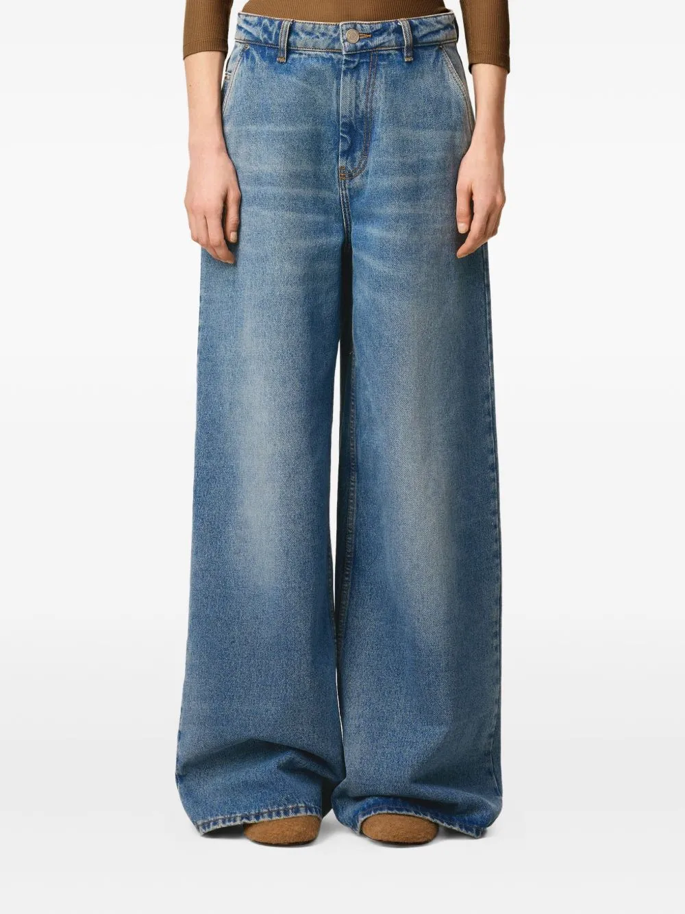 Waistband Denim Trousers