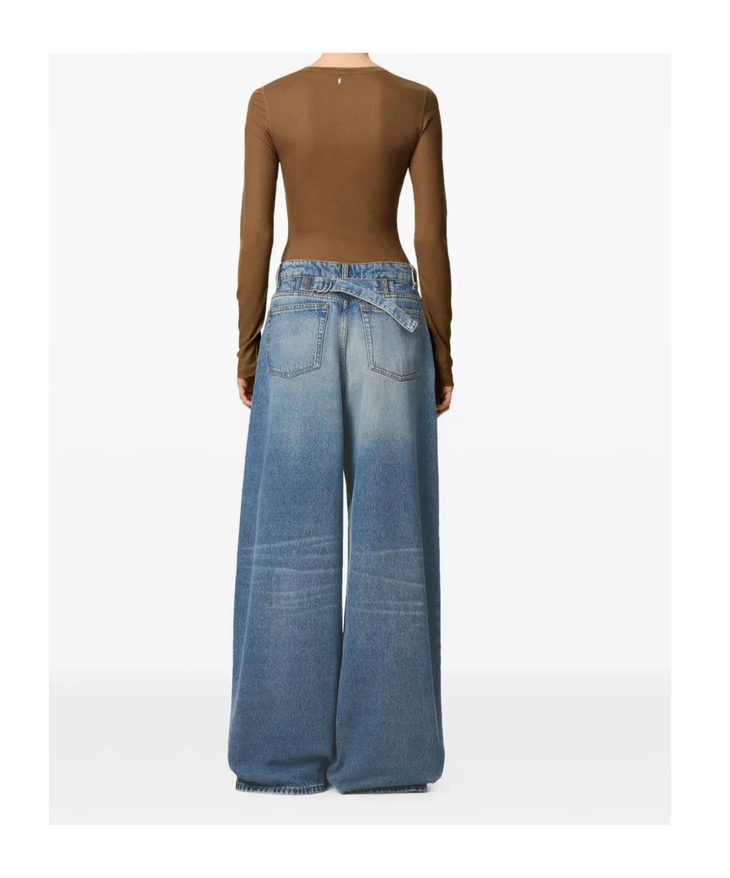 Waistband Denim Trousers