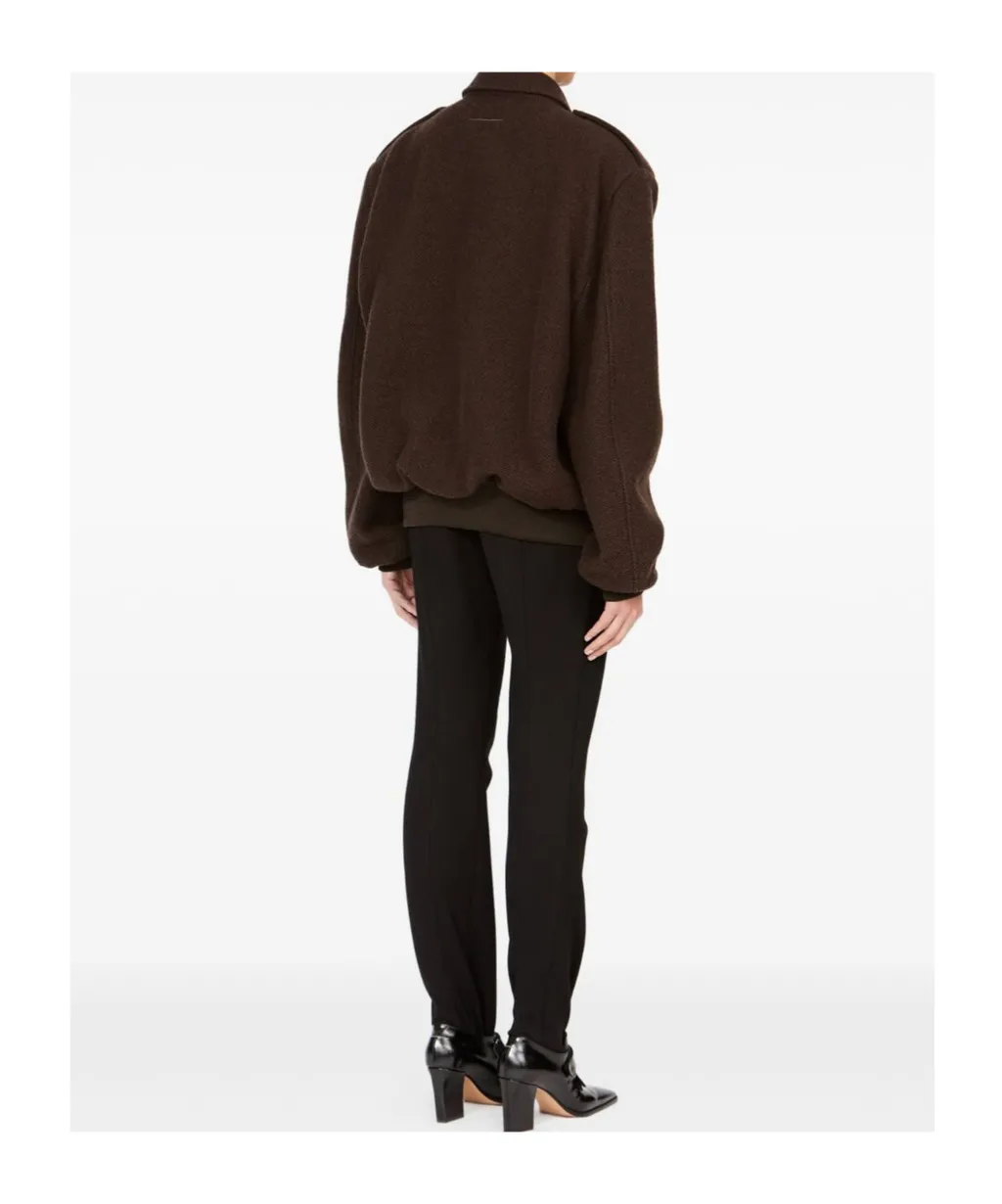 Mm6 Maison Margiela Point Collar Zipped Jacket