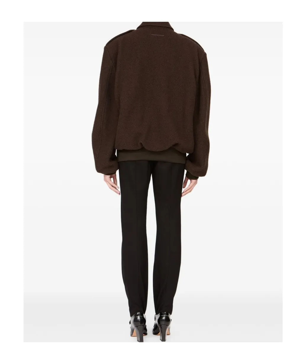 Mm6 Maison Margiela Point Collar Zipped Jacket