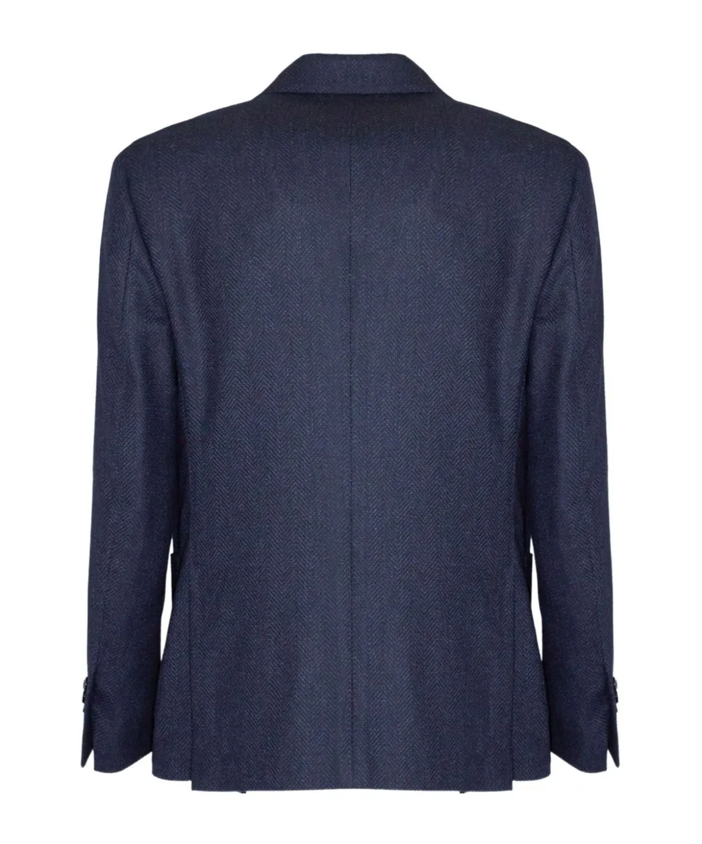 Herringbone Two-Button Blazer