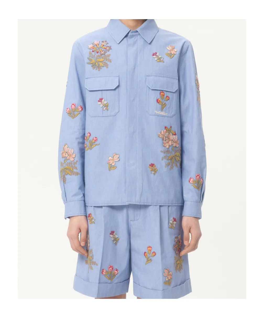 Embroidered Denim Shirt