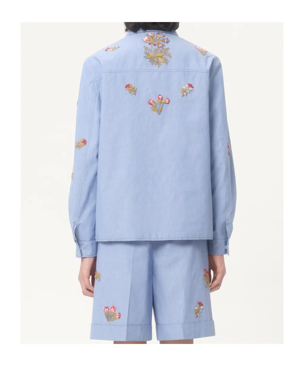 Embroidered Denim Shirt