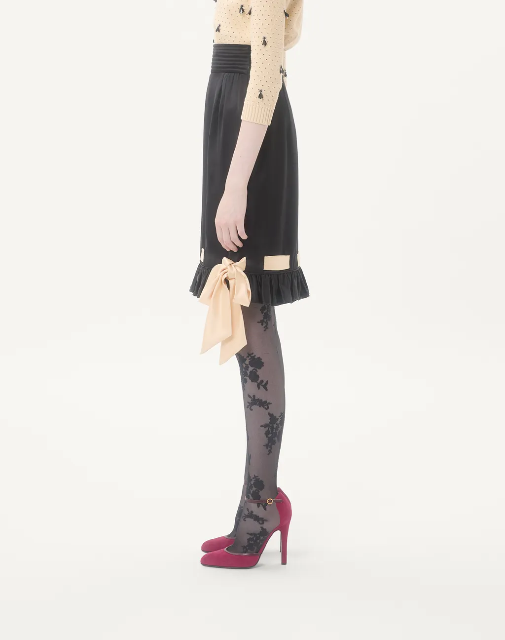 Double Satin Midi Skirt