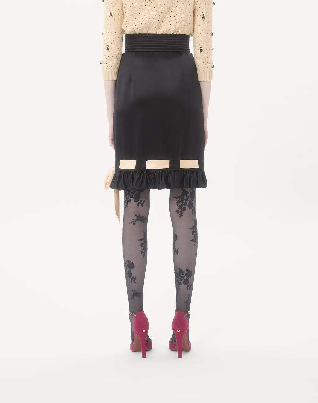 Double Satin Midi Skirt