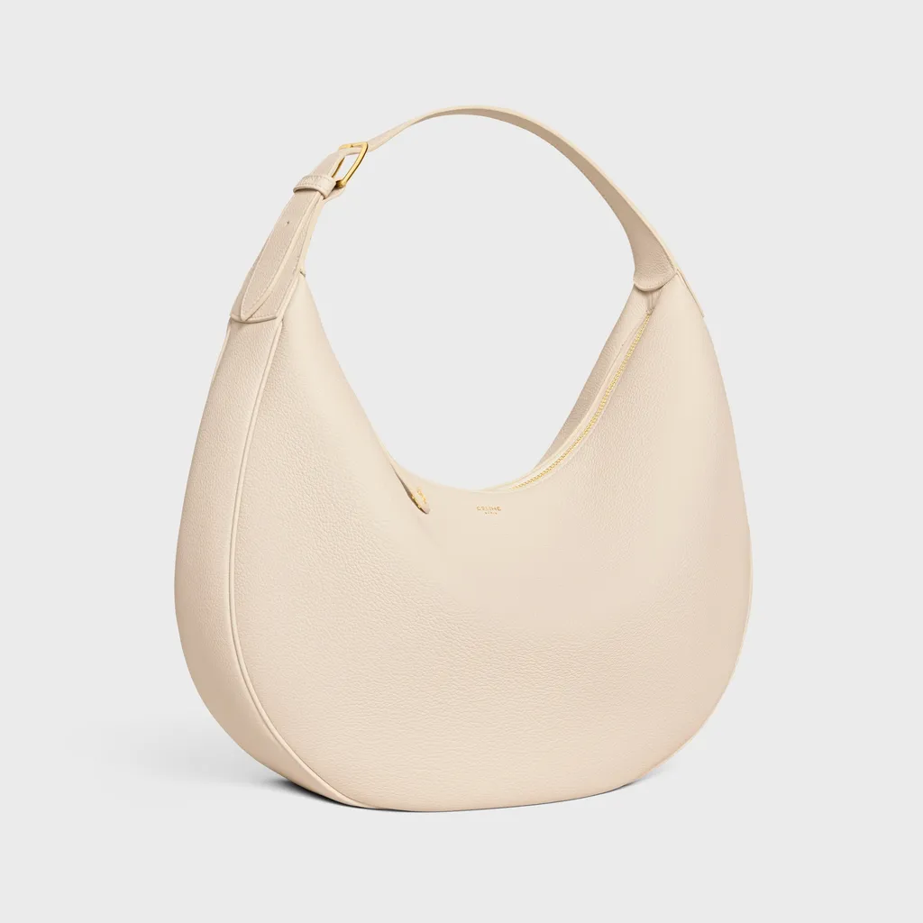 Large Celine Lulu In Grained Calfskin